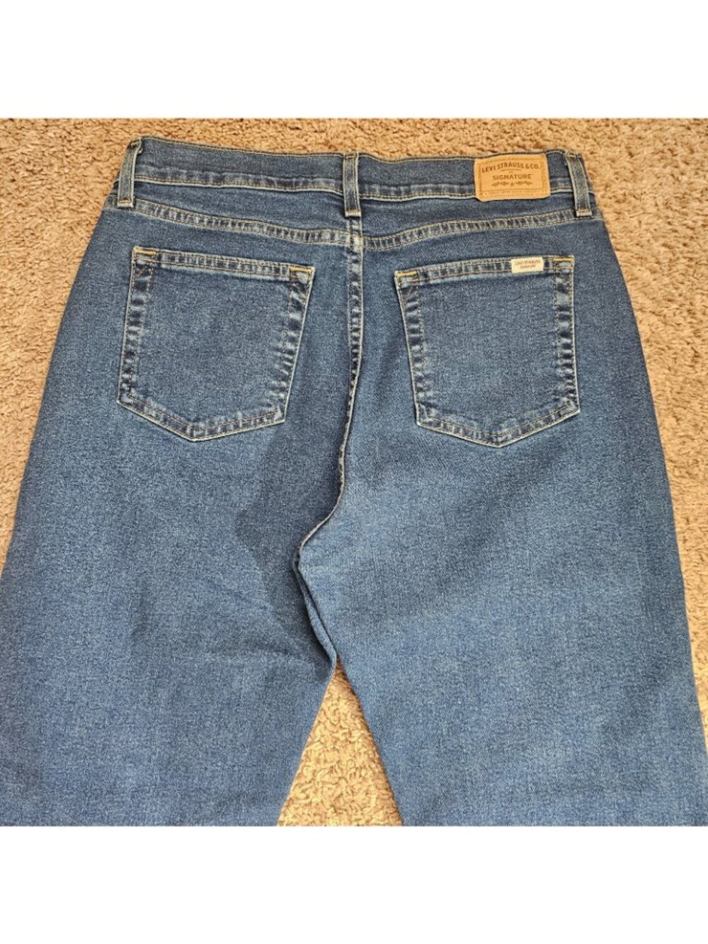 Levis Signature Mid Rise Boyfriend Jeans Womens 8 31x25 Heritage Denim Stretch - Picture 4 of 10